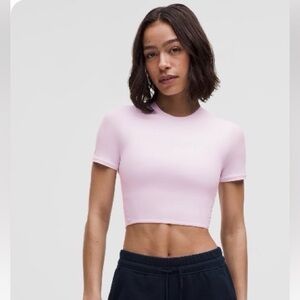 Lululemon Athletica Wundermost Ultra-Soft Nulu Crewneck Cropped T-Shirt